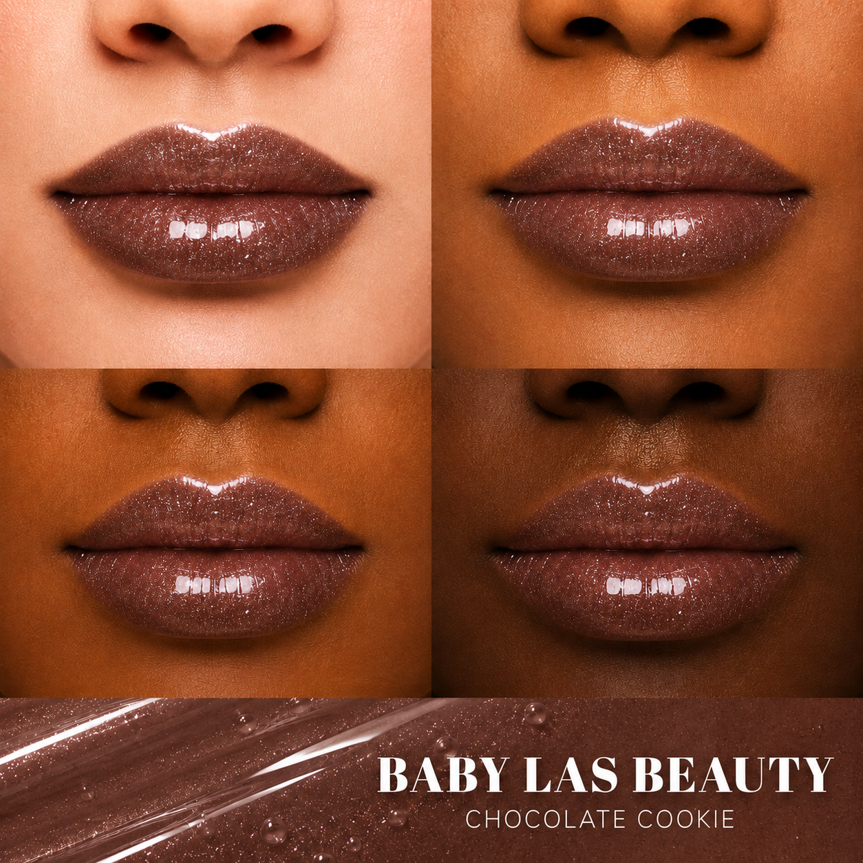 Baby Las Beauty Juicy Smooch Lip Oil – Chocolate Cookie